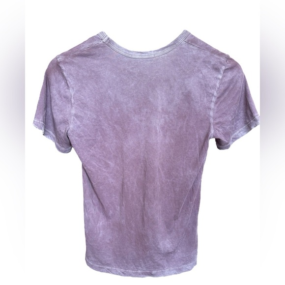 Cotton Citizen Shirt Standard V Neck Short Sleeve Vintage Wash Purple XS NWT - Picture 2 of 6